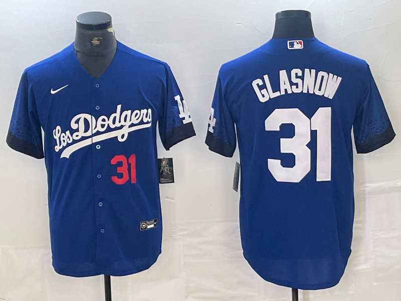 Men's Los Angeles Dodgers Tyler Glasnow #31 Blue Jersey